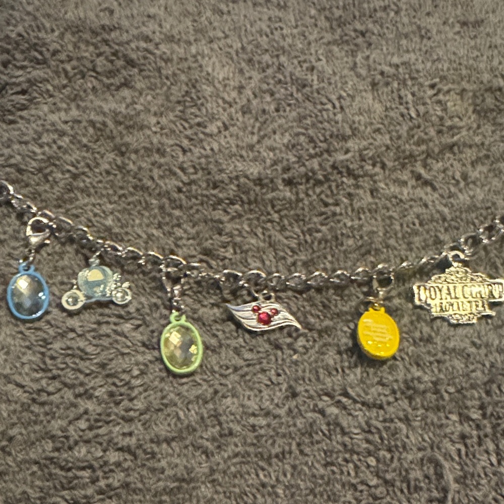Disney Charm Bracelet with Blue, Green, Red, Yellow Accents - Picture 1 of 7
